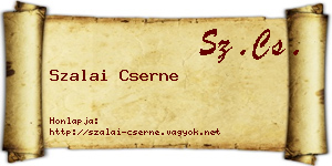 Szalai Cserne névjegykártya